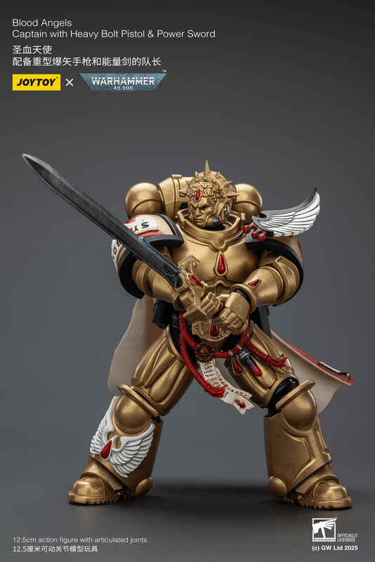 JOYTOY Blood Angels Captain with Heavy Bolt Pistol & Power Sword