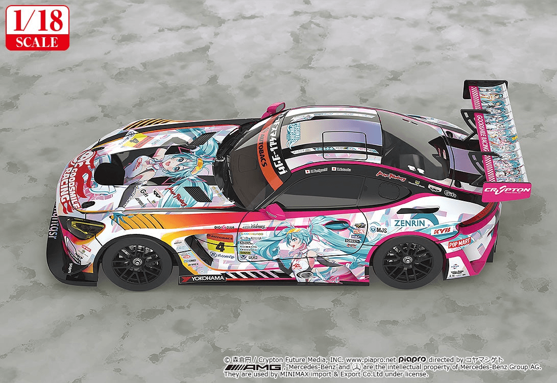 (Rerelease) 1/18th Scale Good Smile Hatsune Miku AMG 2021 SUPER GT 100th Race Commemorative Ver.