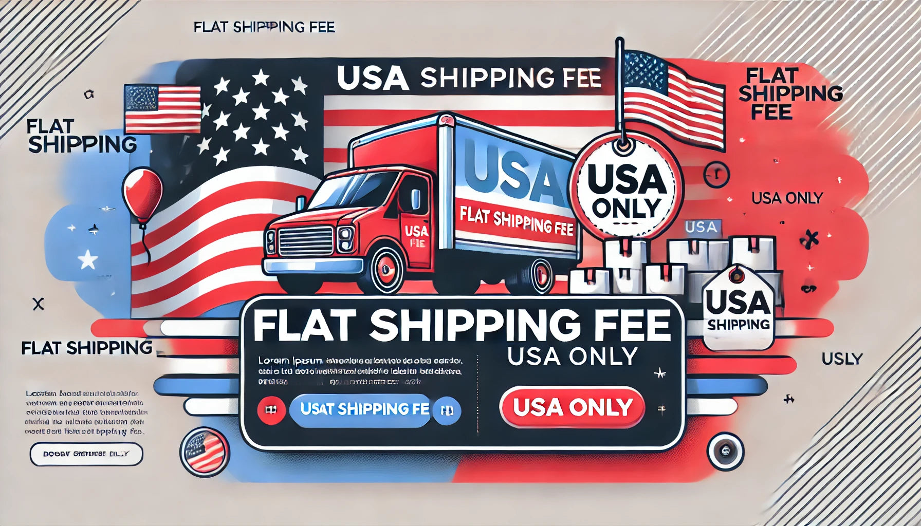 USA flat shipping fee