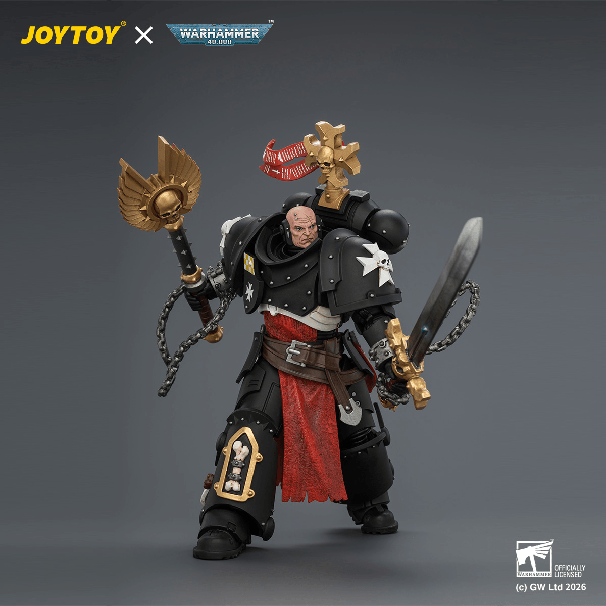 Black Templars Execrator 1 with Crozius Arcanum and Master-Crafted Power Weapon
