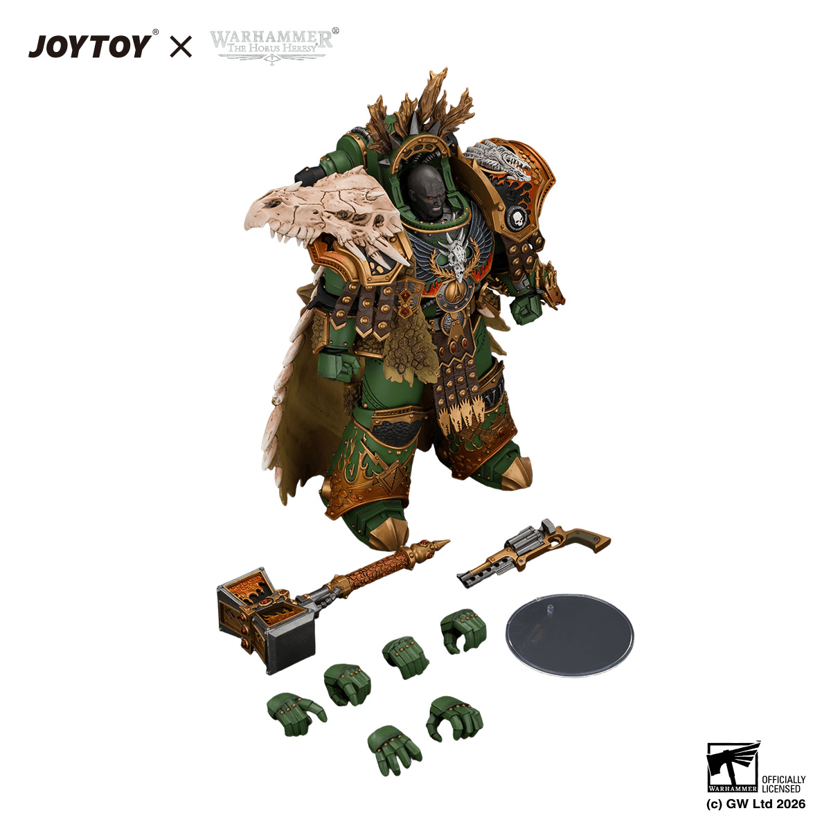 Salamanders Vulkan, Primarch of the XVlllth Legion with Dawnbringer, The Furnace's Heart and Dragon's Breath Gauntlet