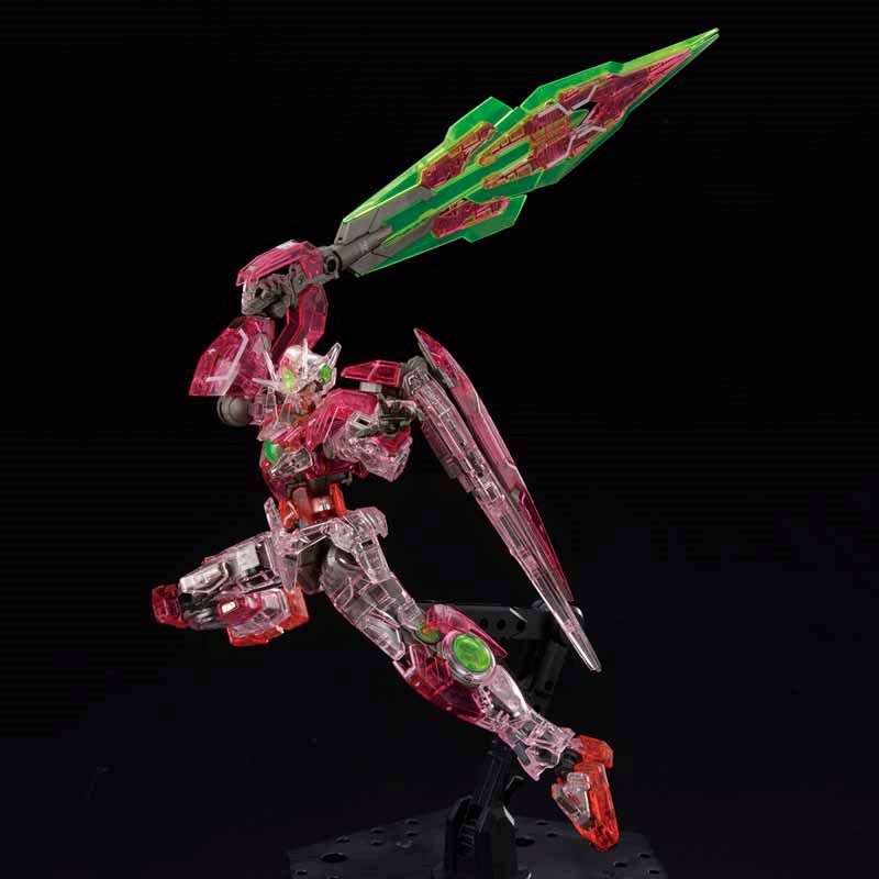 P-Bandai RG 1/144 The Gundam Base Limited 00 Qan[T] [Trans-Am Clear]