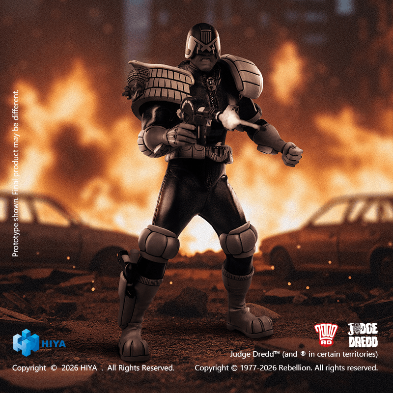 1/12 Scale 6 Inch JUDGE DREDD Judge Dredd Black&White; Ver. Action Figure