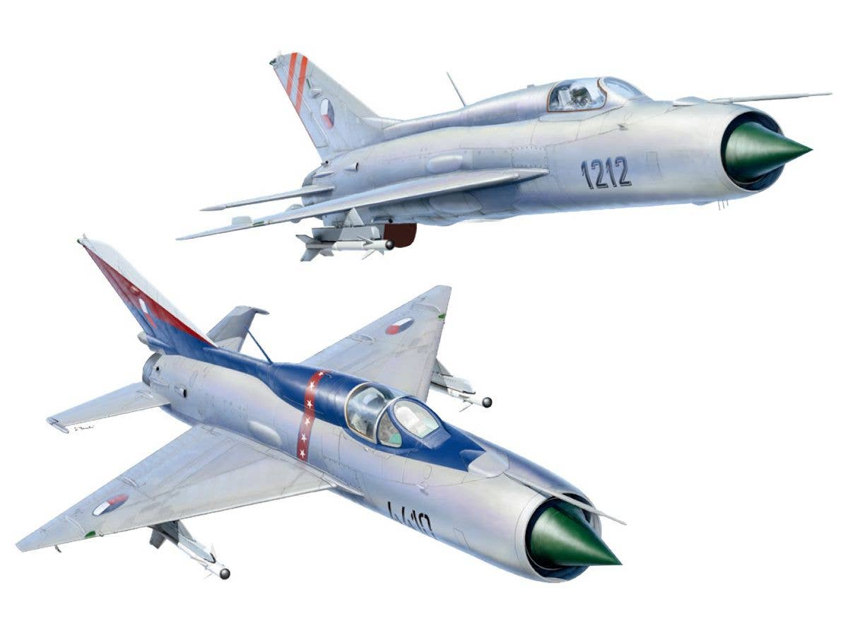 Eduard 1/72 'Stribrne Sipy' (Silver Arrows) MiG-21PF/PFM [Limited Edition] | 8591437557615