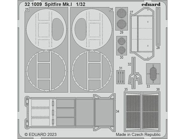 Eduard 1/32 Spitfire Mk.I [Photo-Etched Set] | 8591437578528