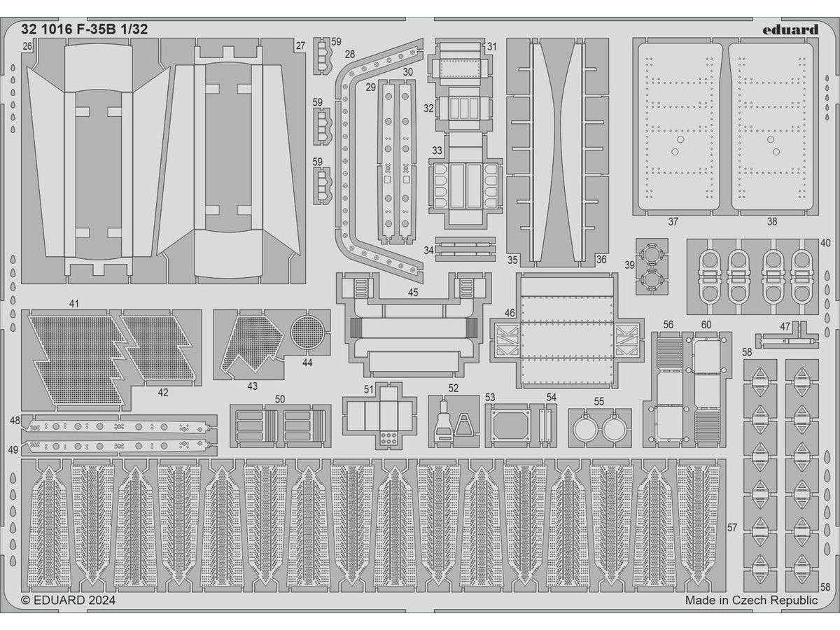Eduard F-35B 1/32 Photo etched set for TRUMPETER (Steel Parts) | 8591437584918