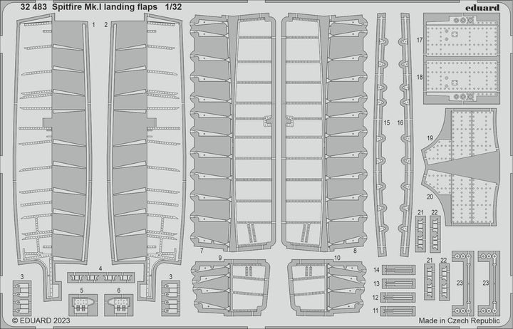 Eduard 1/32 Spitfire Mk.I landing flaps [Photo-Etched Set] | 8591437578511