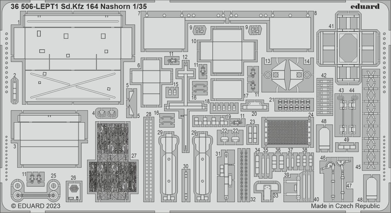 Eduard 1/35 Sd.Kfz. 164 Nashorn [Photo etched set], for BORDER MODEL | 8591437581061