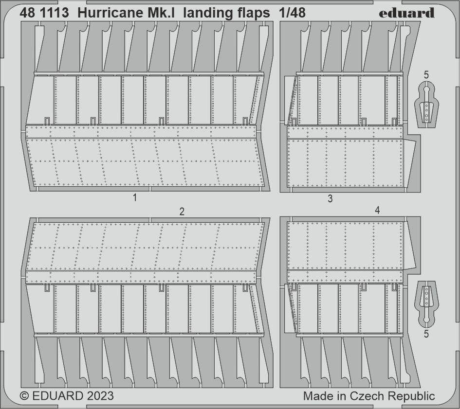 Eduard 1/48 Hurricane Mk.I landing flaps [Photo etched set], for HOBBY BOSS | 8591437579532
