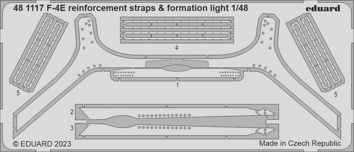 Eduard 1/48 F-4E reinforcement straps & formation lights [Photo etched set], for MENG | 8591437579570