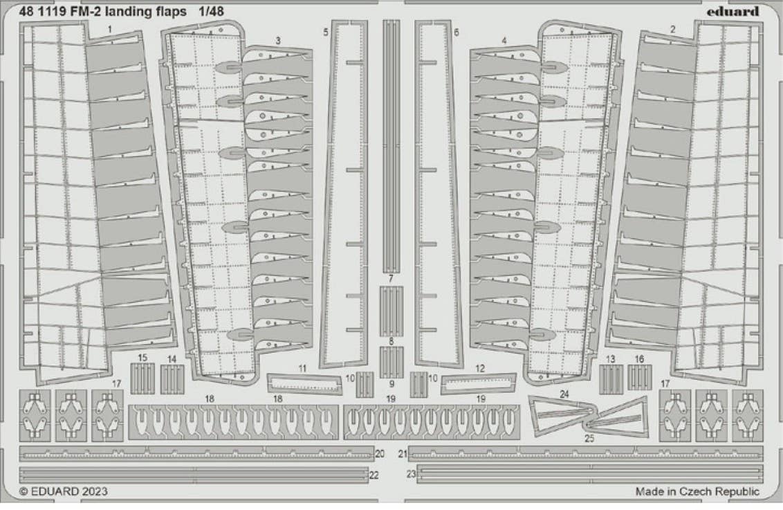 Eduard 1/48 FM-2 landing flaps [Photo etched set], for EDUARD | 8591437580286