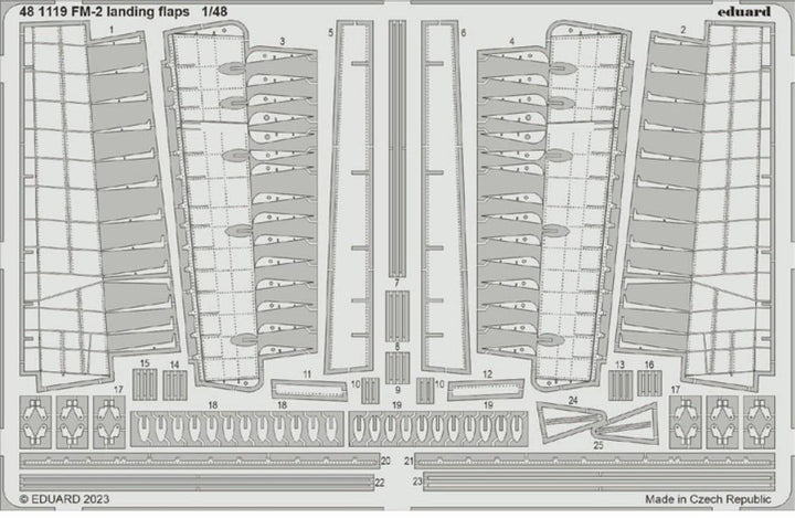 Eduard 1/48 FM-2 landing flaps [Photo etched set], for EDUARD | 8591437580286