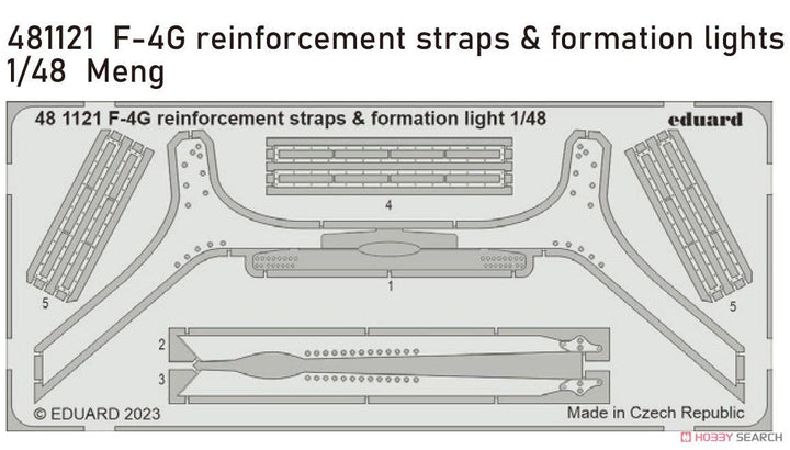 Eduard 1/48 F-4G Reinforcement straps & Formation Lights [Photo etched set], for MENG | 8591437581139