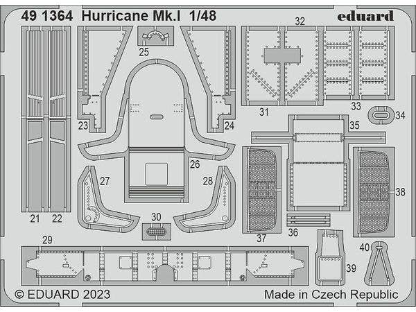 Eduard 1/48 Hurricane Mk.I [Photo etched set], for HOBBY BOSS | 8591437579594