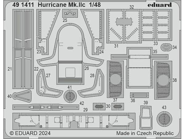 Eduard Hurricane Mk.IIc 1/48 Photo etched set for HOBBY BOSS | 8591437584956