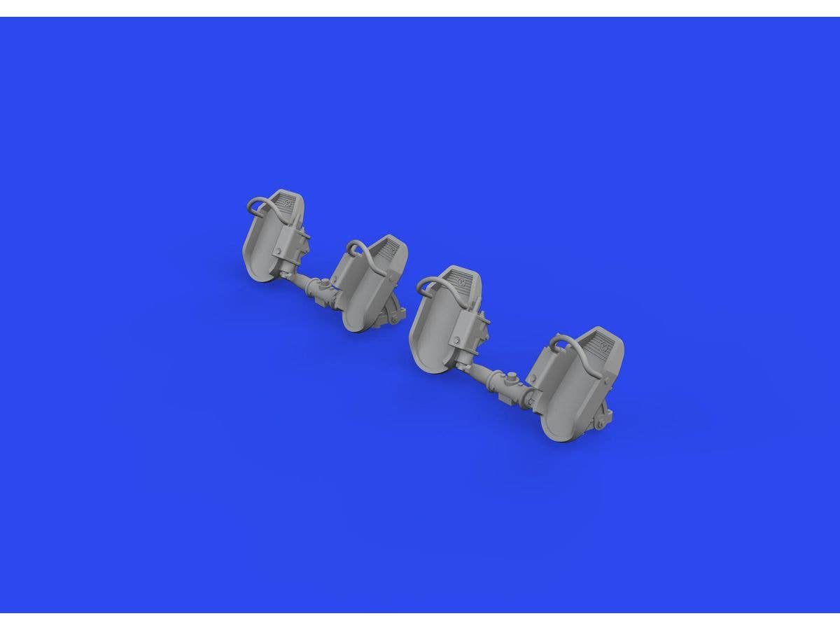Eduard Bf 109E rudder pedals early 1/48 Brassin | 8591437585090