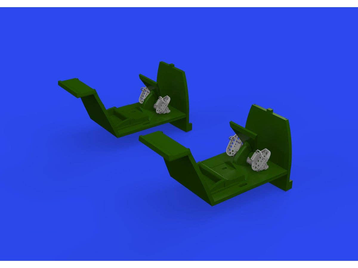 Eduard Bf 109E rudder pedals late 1/48 Brassin | 8591437585106