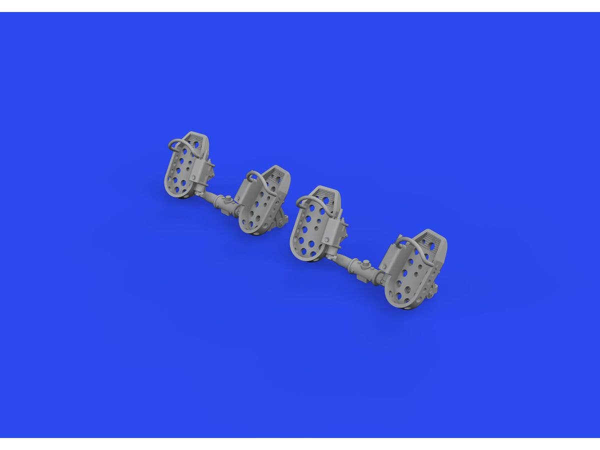 Eduard Bf 109E rudder pedals late 1/48 Brassin | 8591437585106