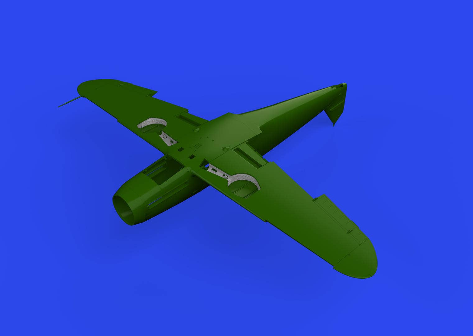 Eduard 1/48 Bf 109F wheel bays angular PRINT [Brassin], for EDUARD | 8591437580583