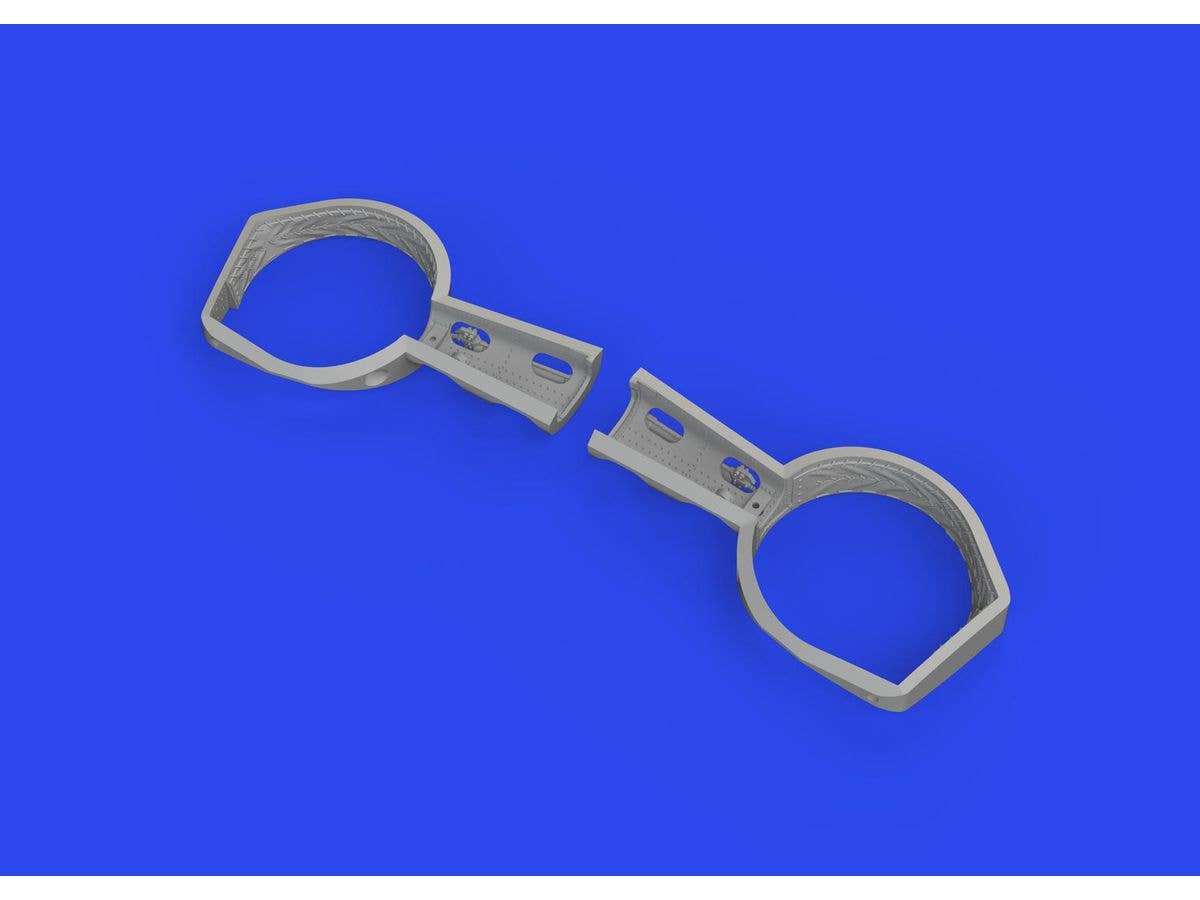 Eduard 1/48 Bf 109F wheel bays angular PRINT [Brassin], for EDUARD | 8591437580583