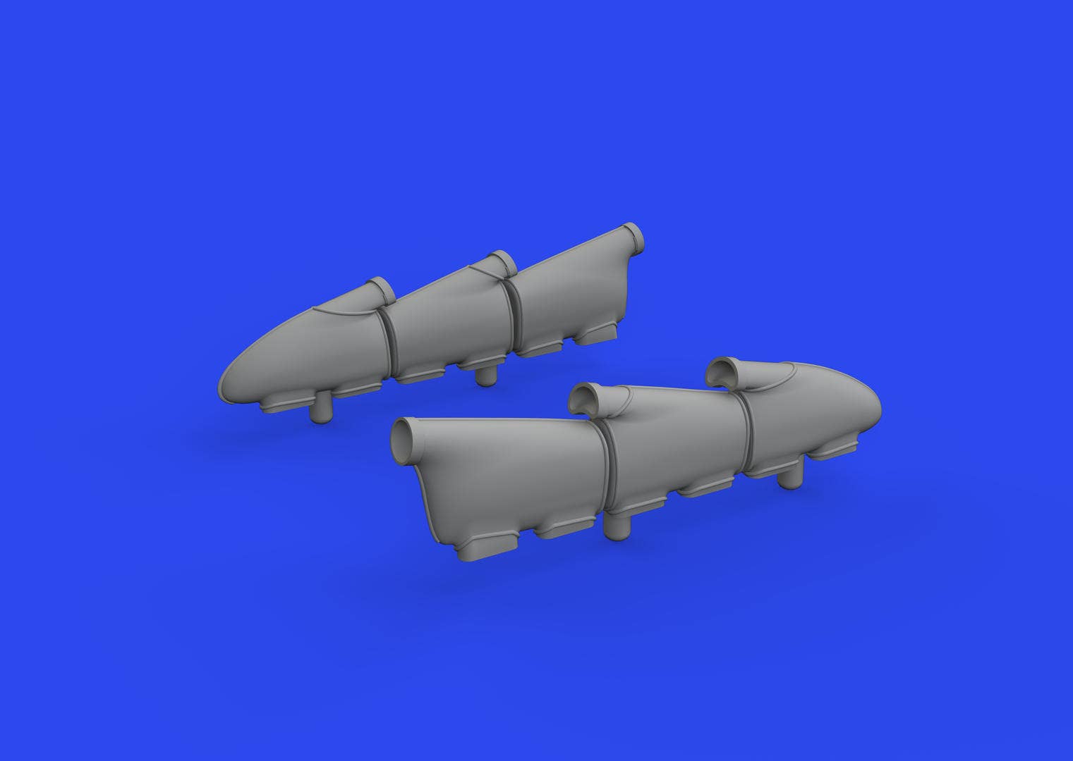 Eduard 1/48 Hurricane Mk.I exhaust stacks PRINT [Brassin], for HOBBY BOSS | 8591437581405