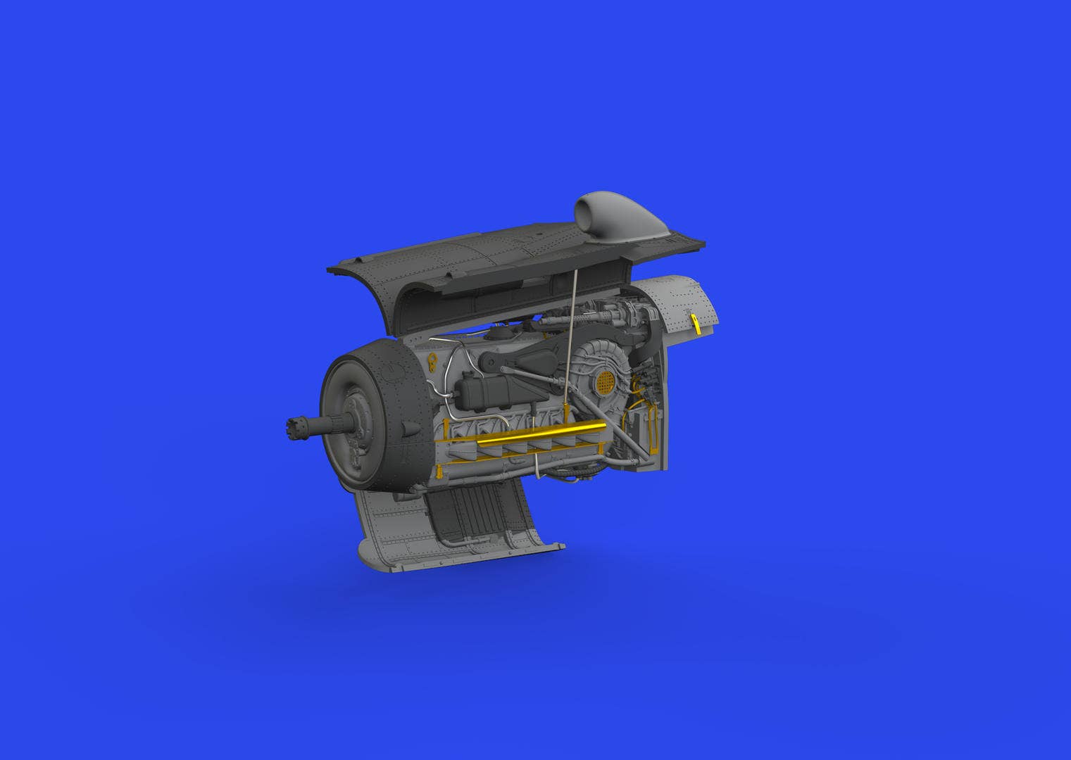 Eduard 1/48 Bf 109K-4 engine [Brassin], for EDUARD | 8591437581436