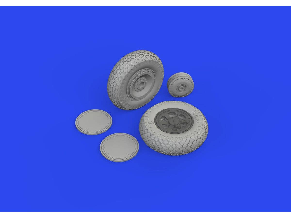 Eduard P-47D wheels cross tread 1/48 Brassin for MINIART | 8591437585236