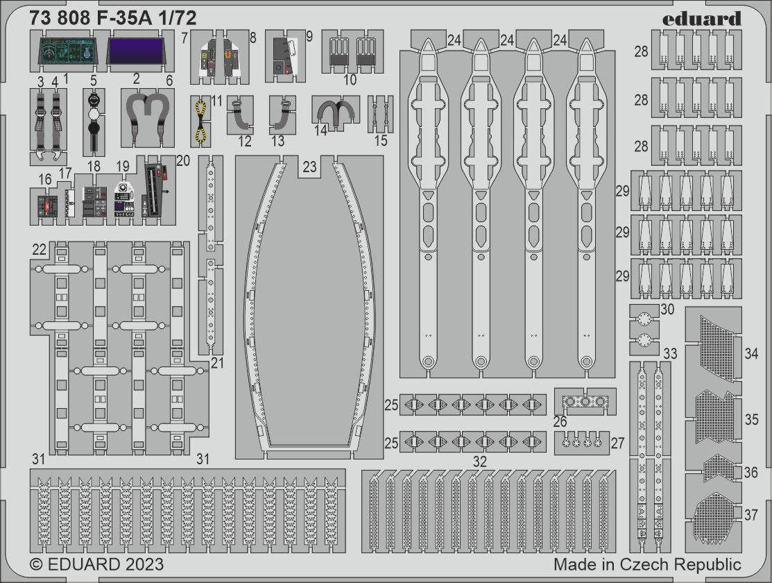 Eduard 1/72 F-35A [C72], for TAMIYA | 8591437581856