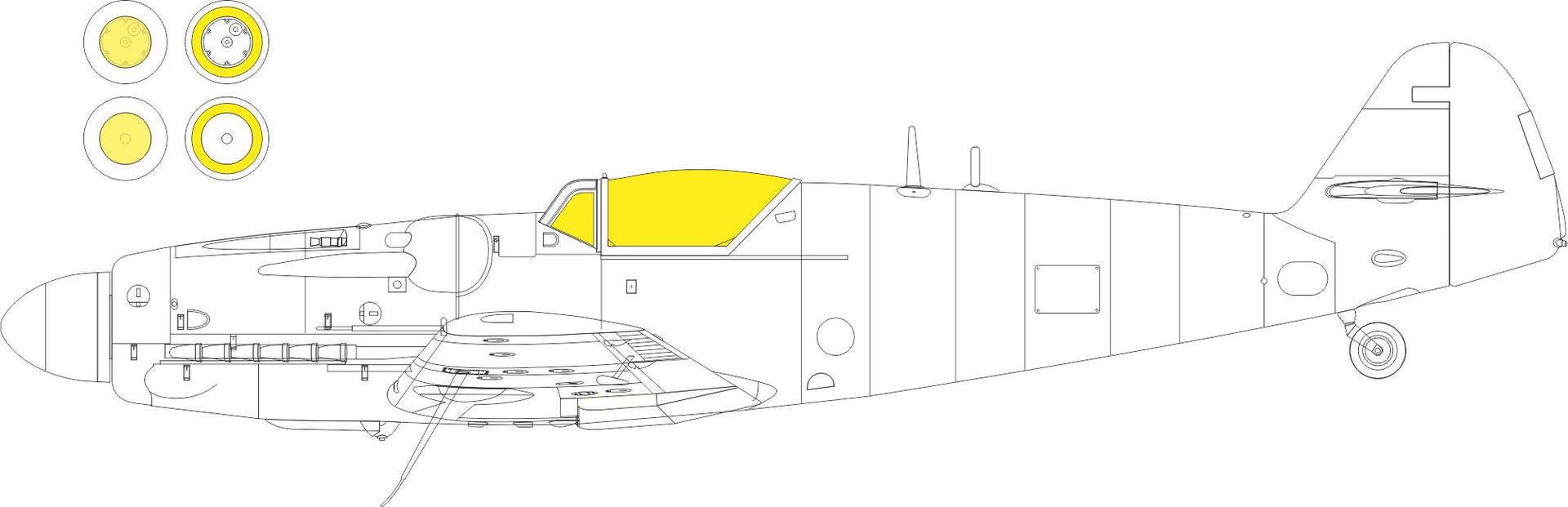 Eduard 1/72 S-199 bubble canopy Weekend [MASK72], for EDUARD | 8591437581702