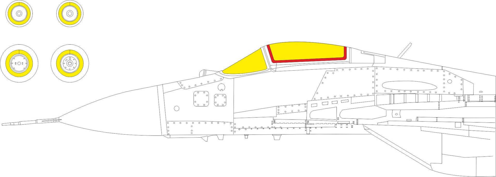 Eduard MiG-29 9-19 SMT 1/72 Mask for GREAT WALL HOBBY | 8591437584802