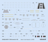 Eduard F-35A stencils 1/32 Decal for ITALERI | 8591437585281