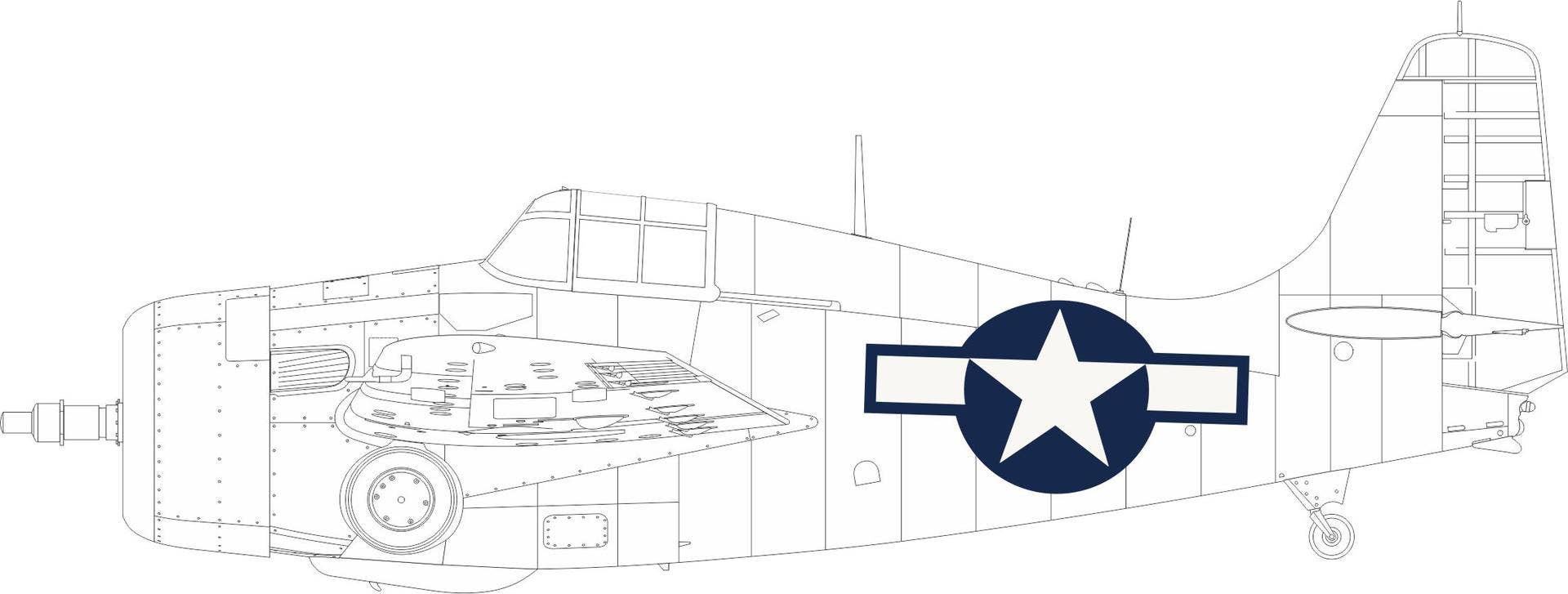 Eduard 1/48 FM-2 US national insignia [Masks], for EDUARD | 8591437580958