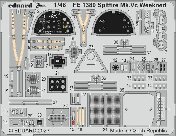 Eduard 1/48 Spitfire Mk.Vc Weekend [Zoom set], for EDUARD | 8591437581207