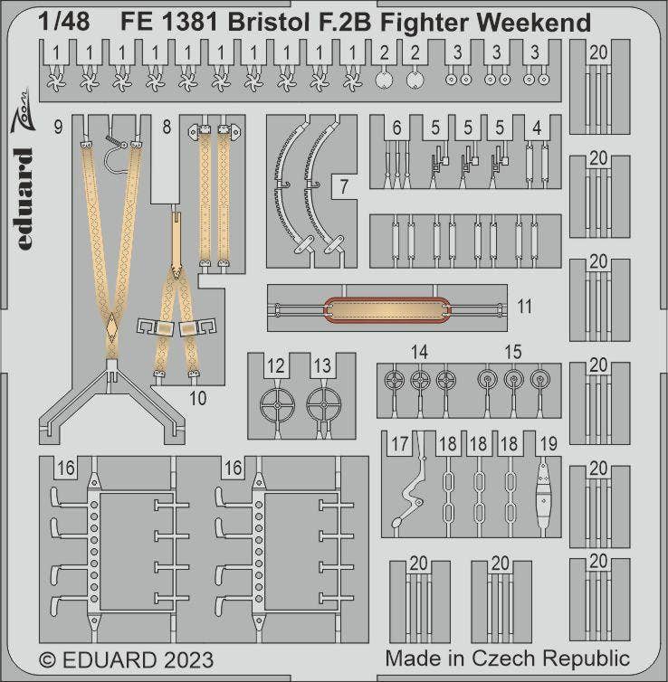 Eduard 1/48 Bristol F.2B Fighter Weekend [Zoom set], for EDUARD | 8591437581214