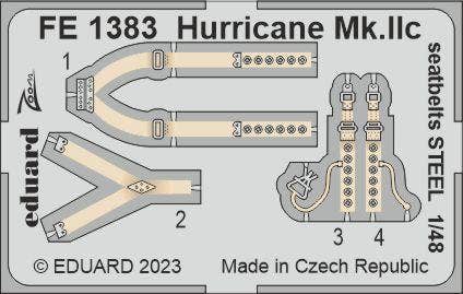Eduard 1/48 Hurricane Mk.IIc seatbelts STEEL [CZOOM48], for ARMA HOBBY | 8591437582006
