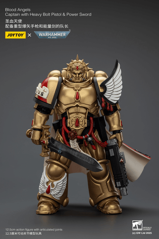 JOYTOY Blood Angels Captain with Heavy Bolt Pistol & Power Sword