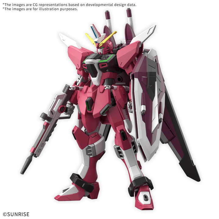 Infinite Justice Gundam front view with beam rifle and shield, Gundam SEED FREEDOM ZERO, Bandai HG 1/144 model kit