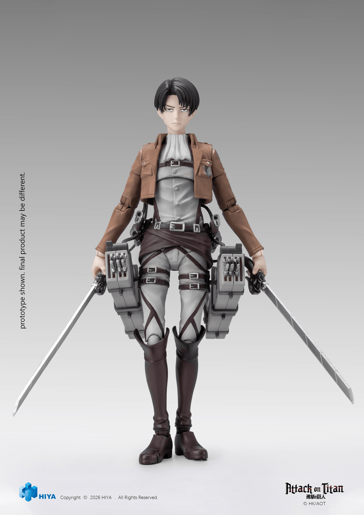 HIYA Exquisite Basic Series 1/12 5.7 Inch Attack on Titan 1-3 Levi Ackerman Action Figure