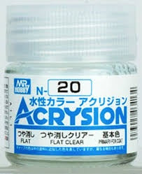Mr Hobby Acrysion N20 - Flat Clear (Flat/Primary-For Coat) | 4973028034134