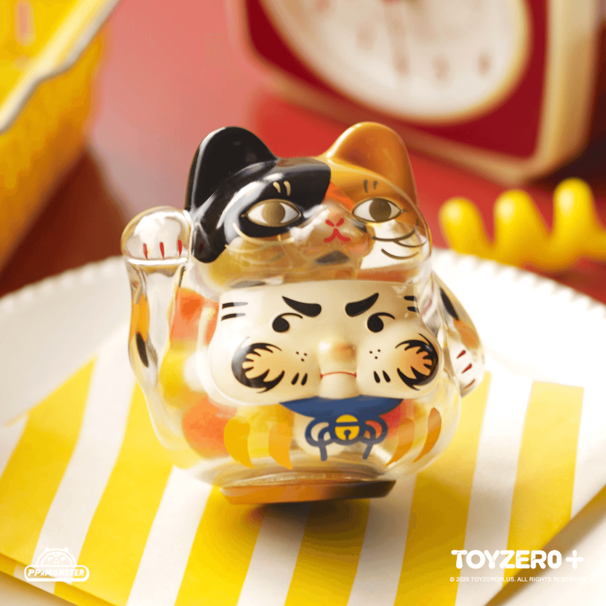PP X MONSTER Sparkle Lucky Kitten Daruma Blind Box (Box of 16)