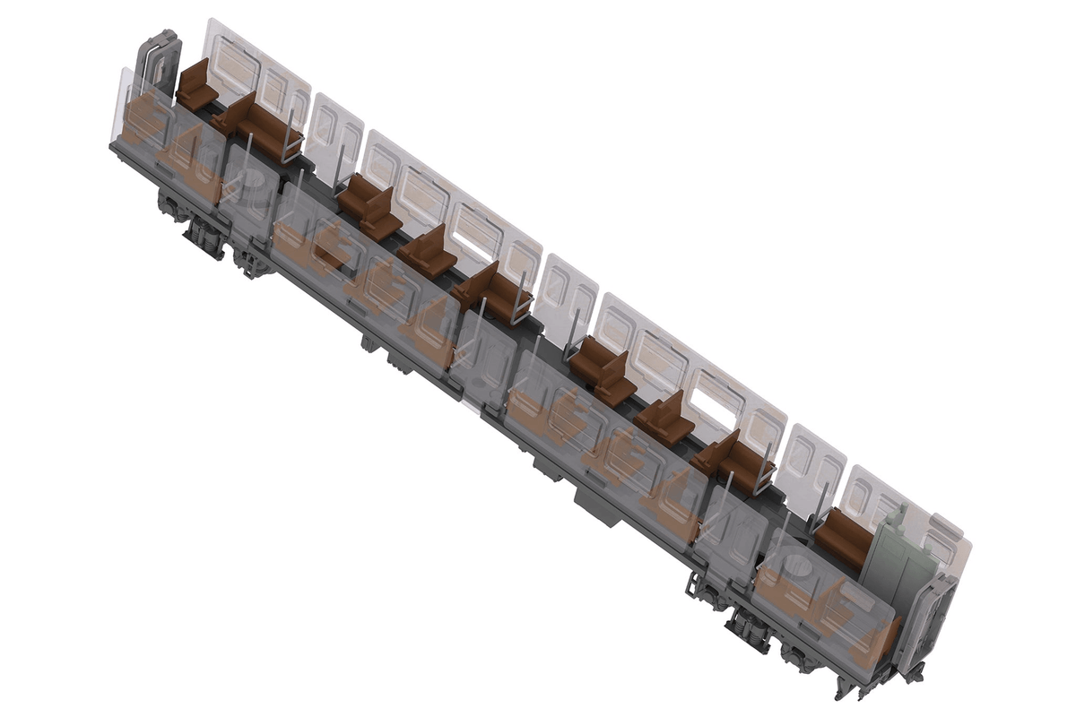Semi-cross seat interior set A (brown)