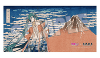 Hatsune Miku x Katsushika Hokusai iXima Bath Towel Fine Wind, Clear Morning | 4580781044920