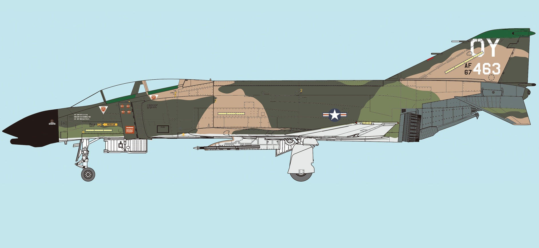 FineMolds 1/72 US Air Force F-4D Jet Fighter "The First MiG Ace" (First Limited Special Edition) | 4536318729471