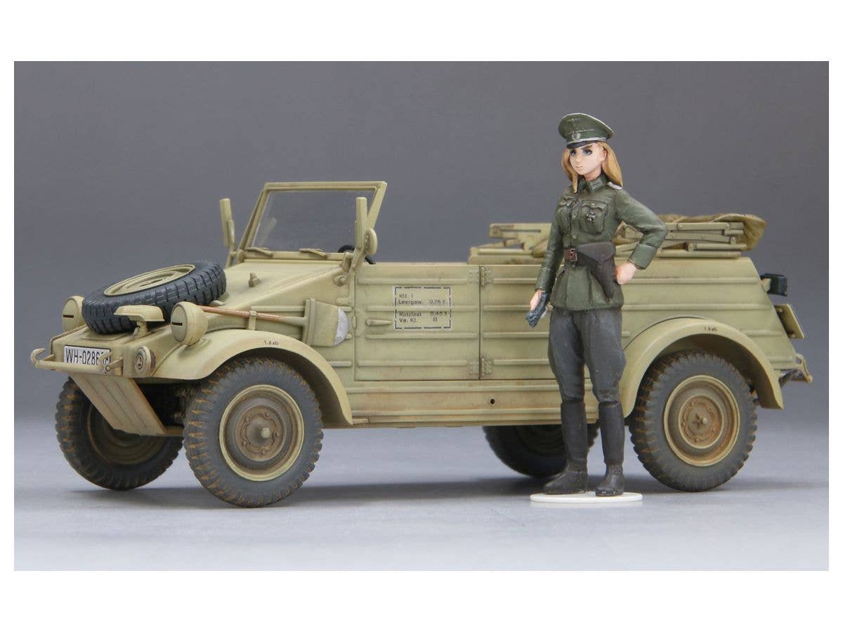 FineMolds 1/35 Historic Costume Girl Type 82 Kubelwagen with Figure 'Laura' | 4536318880059