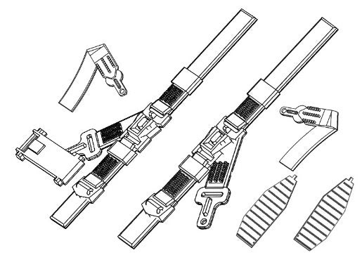 FineMolds 1/72 Modern Aircraft Seatbelt Set #3 (Russian MiG-29 & Su-27/33) | 4536318740094