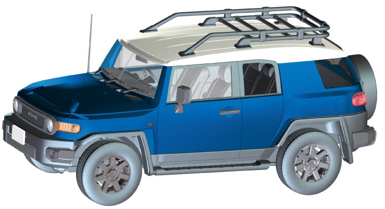 Fujimi 1/24 Toyota FJ Cruiser (Two-tone Yellow) Pre-painted Snap fit Kit