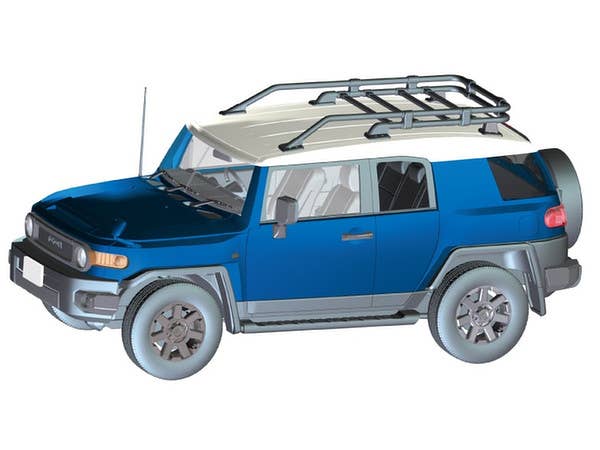 Fujimi 1/24 Toyota FJ Cruiser (Two-tone Yellow) Pre-painted Snap fit Kit | 4968728066134
