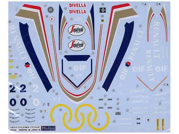 Fujimi 1/20 Williams FW16 Brazil GP 1994