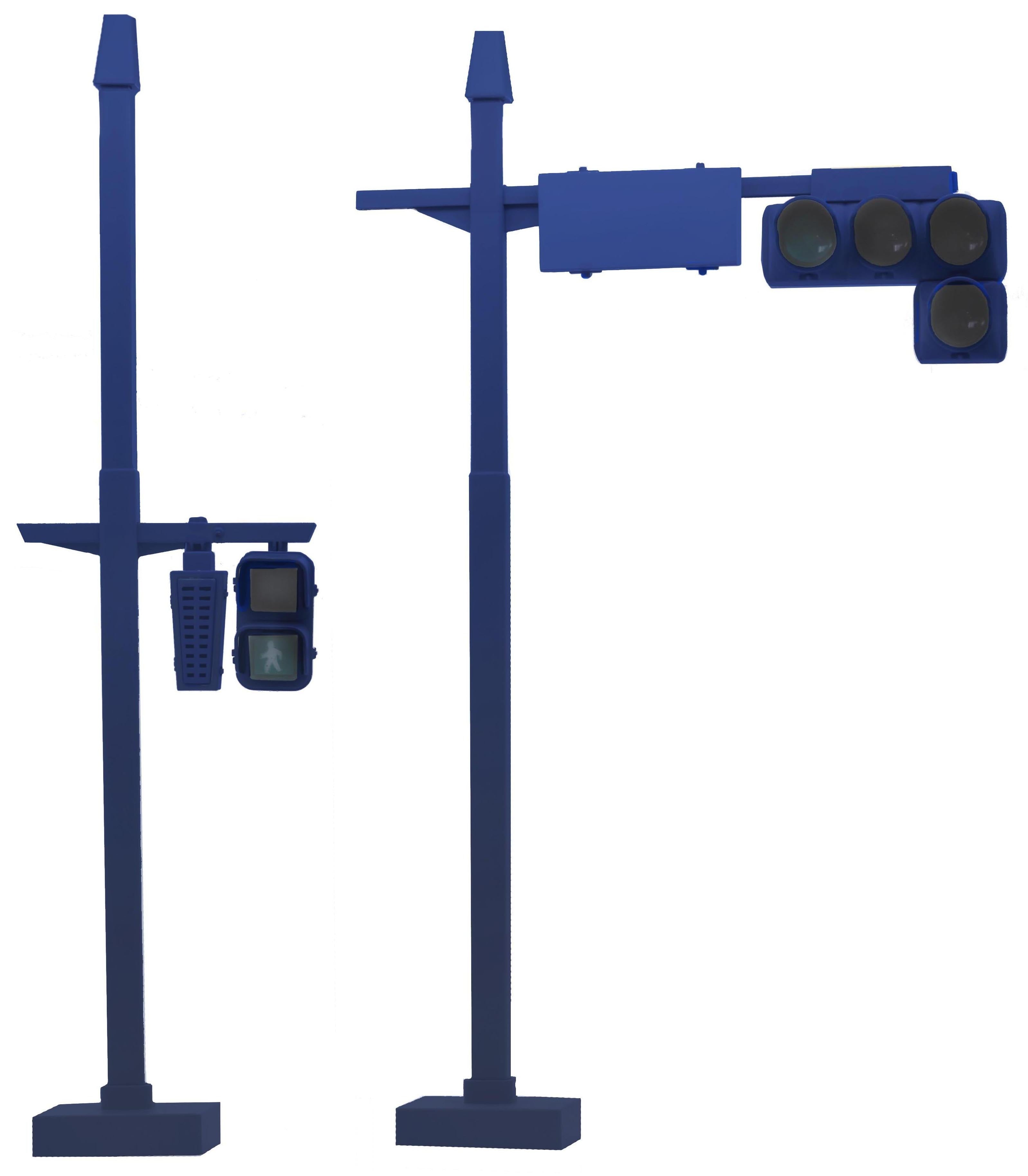 Fujimi 1/24 The Signal Set Special Edition (Vehicle Signal / Crosswalk Signal, Blue Color)