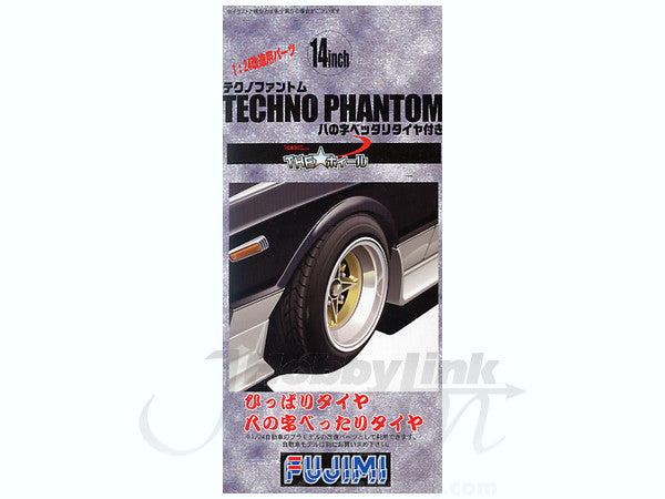Fujimi 1/24 The Wheel Series (No.69) Techno Phantom Wheel & Tire Set 14 inch